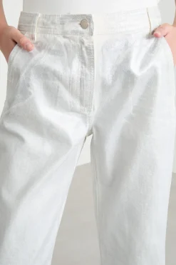 Pantalone laminato - Argento