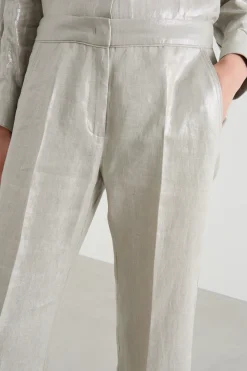 Pantalone laminato - Argento