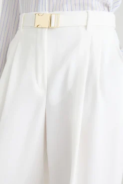 Pantalone lungo in cady - Bianco