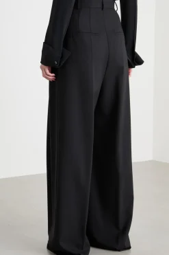 Pantalone palazzo a vita alta - Nero