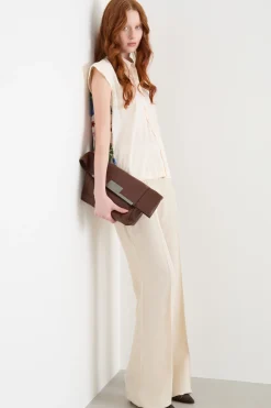 Pantalone palazzo - Beige