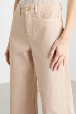Pantalone palazzo in bull - Beige