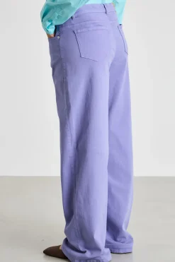 Pantalone palazzo in bull - Lilla
