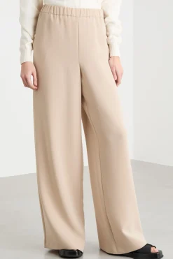 Pantalone palazzo in cady - Beige