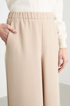 Pantalone palazzo in cady - Beige