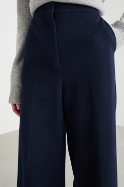 Pantalone palazzo in jersey - Blu