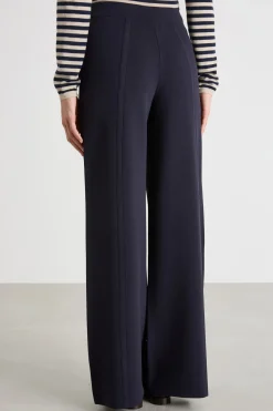 Pantalone palazzo in maglia - Blu