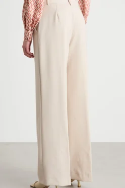 Pantalone palazzo stretch - Beige