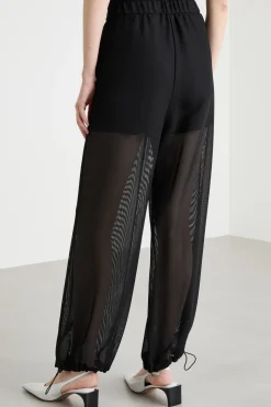 Pantalone parzialmente foderato - Nero