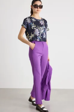 Pantalone slim a sigaretta - Viola