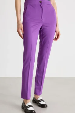 Pantalone slim a sigaretta - Viola