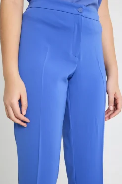 Pantalone slim in cady stretch - Bluette