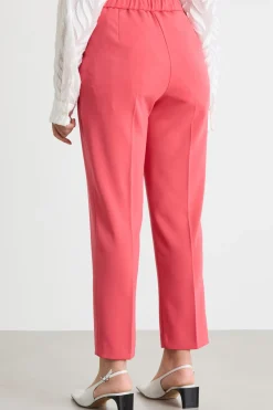 Pantalone slim in cady stretch - Rosa