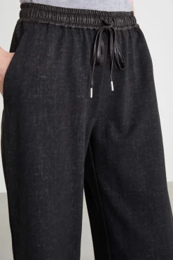 Pantalone stile joggers in jersey effetto délavé - Grigio