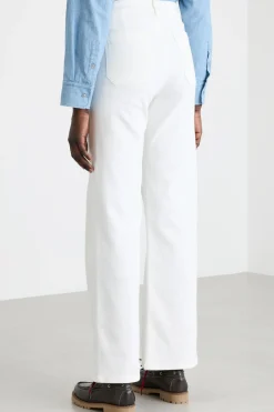 Pantalone stretch con tasche applicate - Bianco