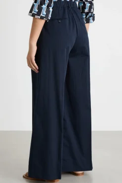 Pantalone svasato in gabardina - Blu