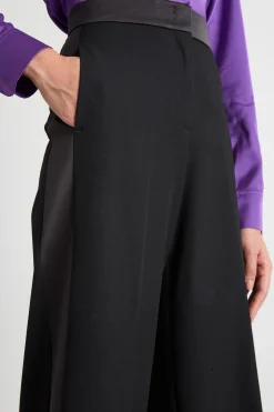 Pantalone tuxedo in cady - Nero