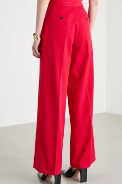 Pantalone tuxedo in cady - Rosso