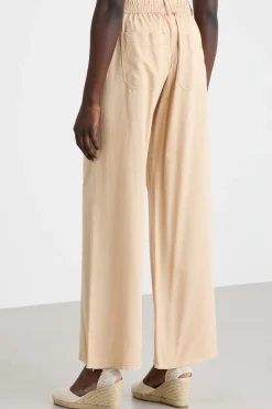 Pantalone wide leg - Cammello