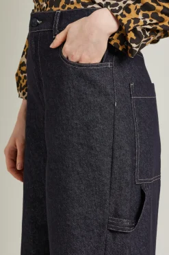 Pantalone workwear in denim - Blu Notte