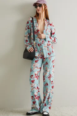 Pantaloni a fantasia - Azzurro Rosso