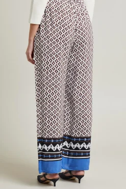 Pantaloni ampi - Bianco Marrone