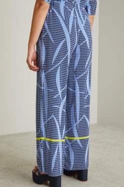 Pantaloni ampi - Blu Azzuro Giallo