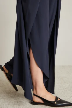 Pantaloni ampi con pannelli - Blu Notte