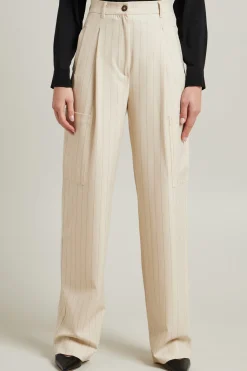 Pantaloni a palazzo - Beige Marrone
