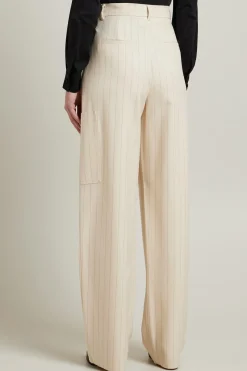 Pantaloni a palazzo - Beige Marrone