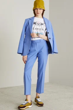 Pantaloni a sigaretta - Azzurro