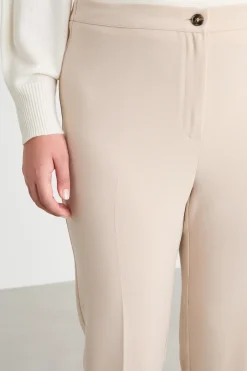 Pantaloni a sigaretta in cady - Beige