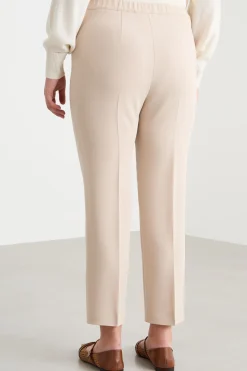 Pantaloni a sigaretta in cady - Beige