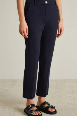 Pantaloni a sigaretta in jersey - Blu