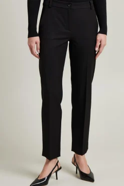Pantaloni a sigaretta in levantina - Nero