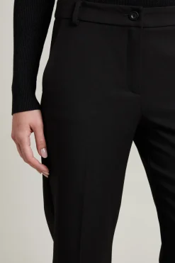 Pantaloni a sigaretta in levantina - Nero