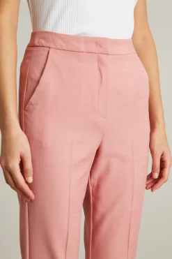Pantaloni a sigaretta in piquet - Rosa Scuro