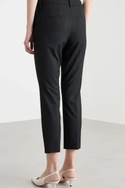 Pantaloni a sigaretta in stuoia - Nero