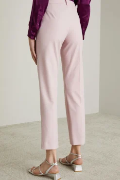 Pantaloni a sigaretta in tela - Rosa