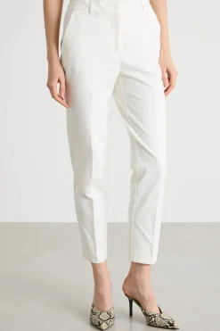Pantaloni a sigaretta stretch - Bianco