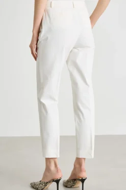 Pantaloni a sigaretta stretch - Bianco