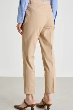 Pantaloni a sigaretta stretch - Cammello