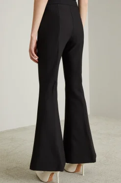 Pantaloni a zampa - Nero