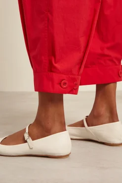 Pantaloni baggy con coulisse - Rosso