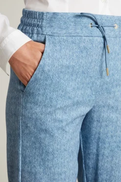 Pantaloni baggy in jersey - Azzurro