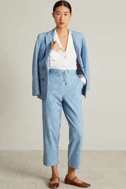 Pantaloni baggy in jersey - Azzurro