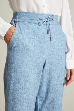 Pantaloni baggy in jersey - Azzurro