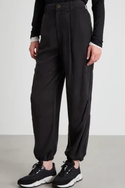 Pantaloni cargo con coulisse - Nero