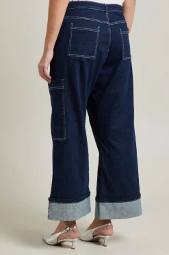 Pantaloni cargo in denim - Blu