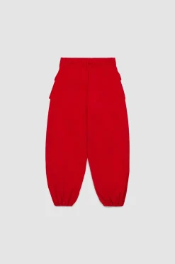 Pantaloni cargo in drill BAMBINI - Rosso